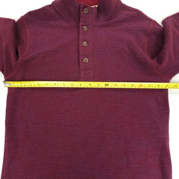 NEW Huckberry Marine Layer Clayton Textured Pullover Sweater Cabernet Heather - Picture 3 of 7